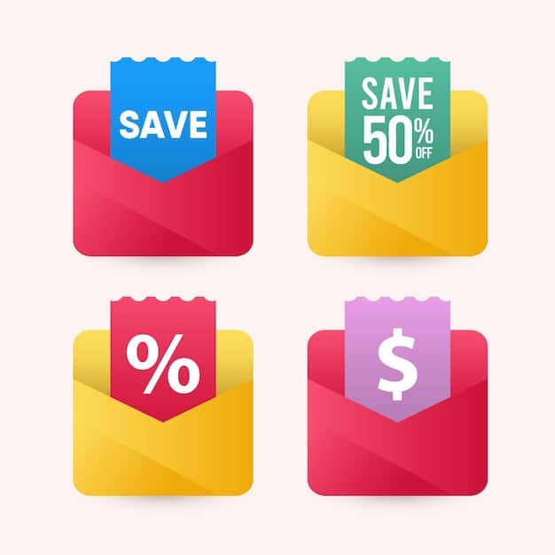 A close-up of a receipt showing a successfully applied digital coupon discount, highlighting the value and the 