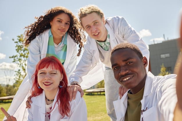 A diverse group of people, young and old, smiling and looking healthy, standing together in what appears to be a community pharmacy, symbolizing accessible and affordable healthcare.
