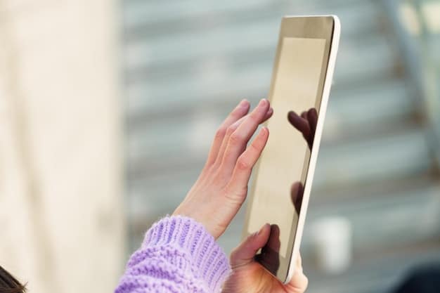 A close-up shot of a hand holding a smartphone, with a browser window displaying various ethical rating badges and pop-ups sourced by an extension, indicating how technology helps consumers assess product sustainability transparently.