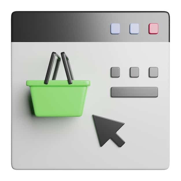 A close-up of a browser tab displaying a shopping website, with a small, glowing price tag icon in the corner. The icon has an arrow pointing downwards, symbolizing a price drop or negotiation.