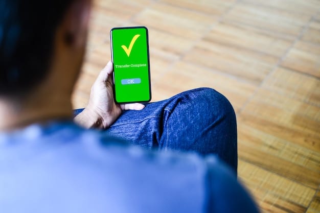 A person's hand swiftly navigating a mobile phone screen showing a successful 